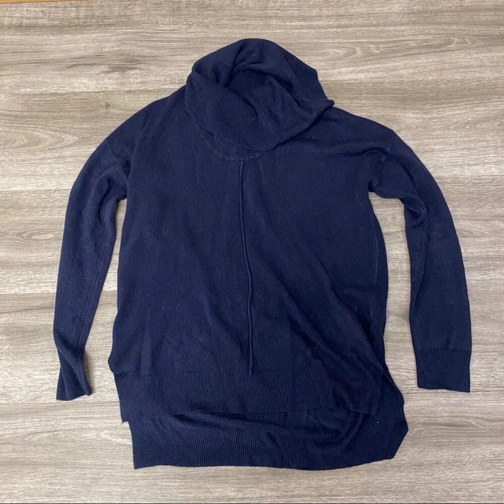 Carol Rose  Cowl Neck Sweater Navy M - Image 4