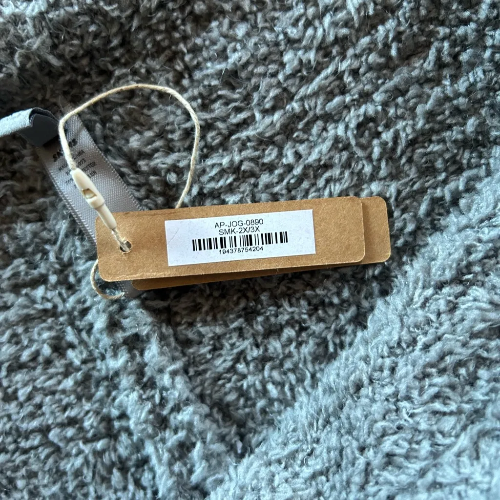 Skims Cozy Gray Women's Fleece Pants Size 2X/3X Sherpa Boucle Joggers - Image 7