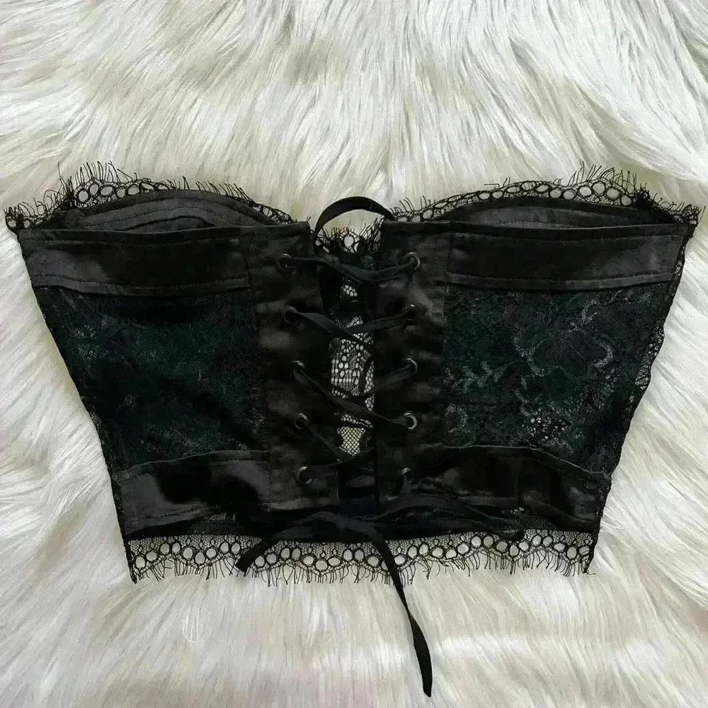 Nasty Gal Express Yourself Corset Top Black Size 4 - Image 6