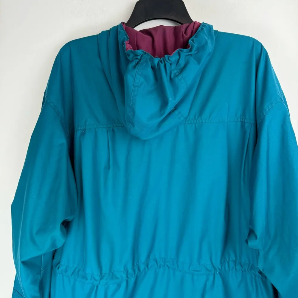 Woolrich Womens Action Teal Blue Jacket Sz Medium Wind Rain Outdoors - Image 13