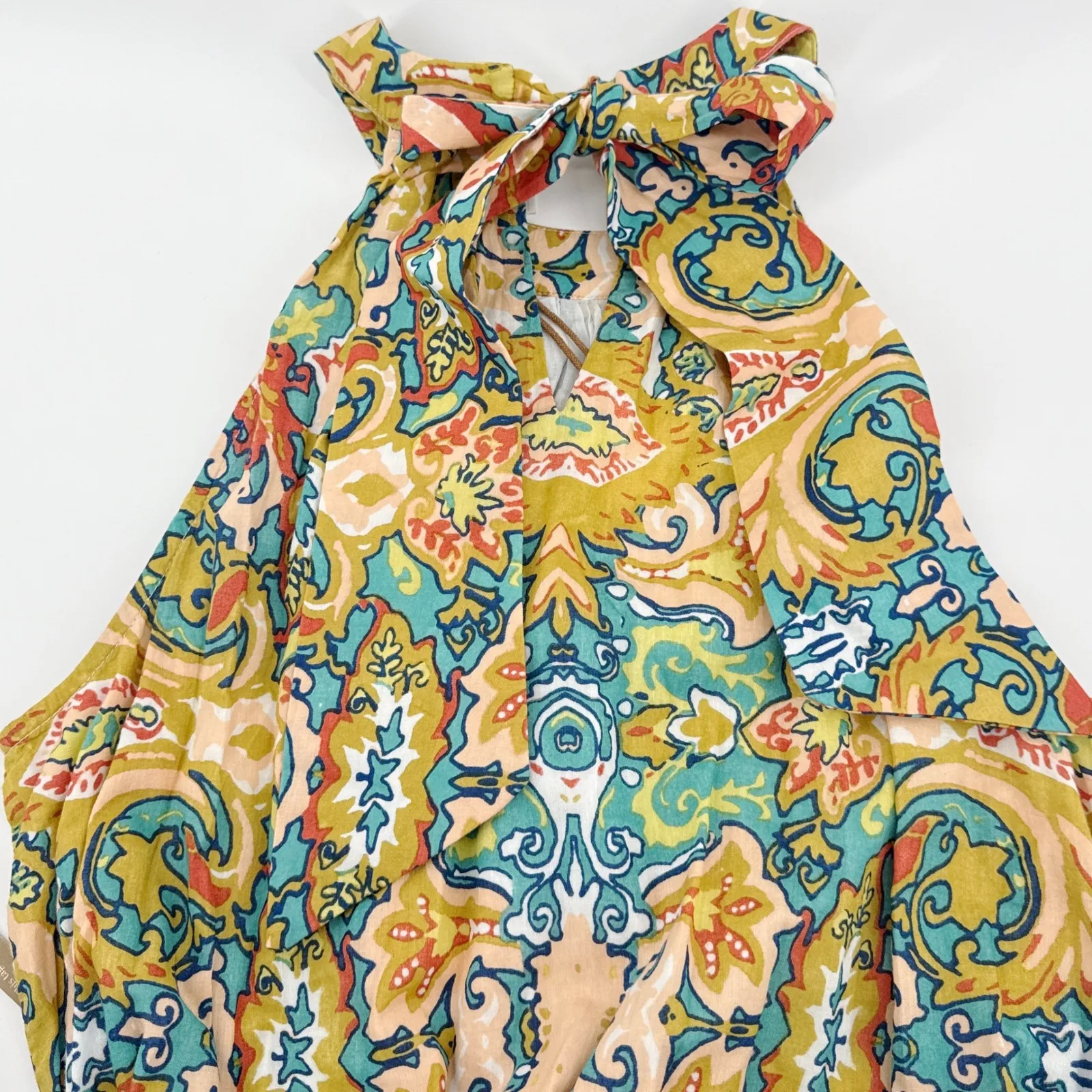 NWT Cleobella Tonia Ankle Dress Las Palmas Organic Cotton Small Halter Neck $288 - Image 4