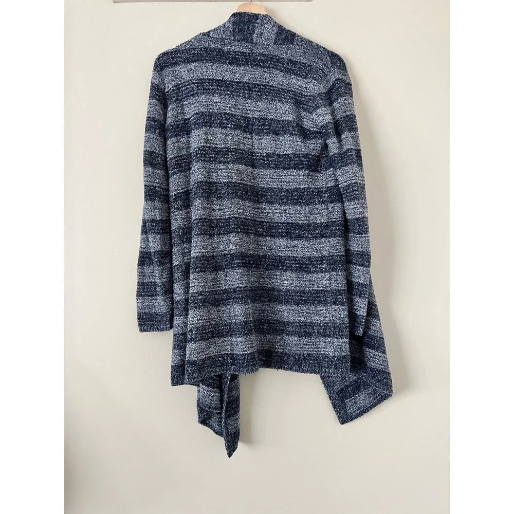 Barefoot Dreams Bamboo Chic Lite Calypso Cardigan Blue Stripe sm/med - Image 4