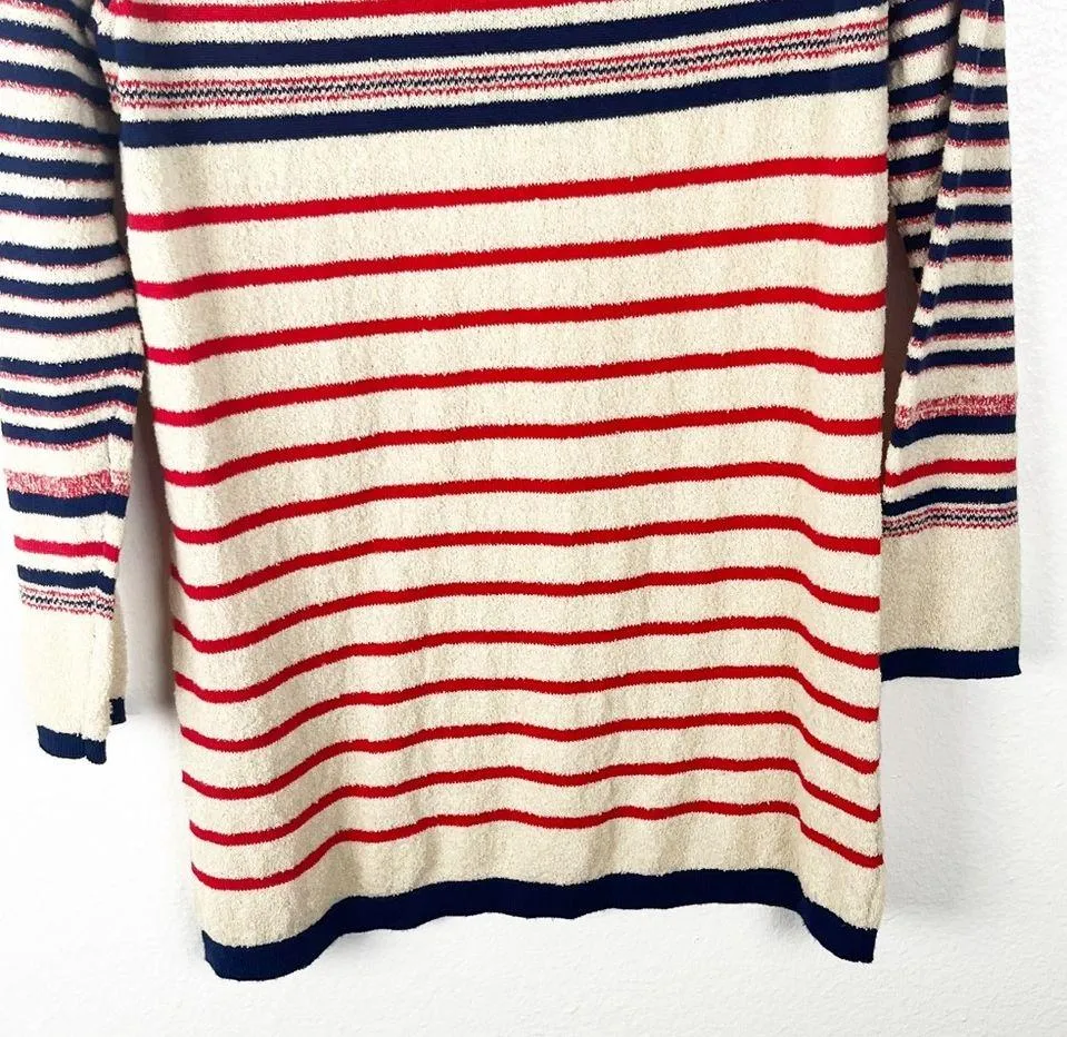 ISABEL MARANT Etoile Made In Italy Striped Colorblock 3/4 Sleeves Sweater - Image 8