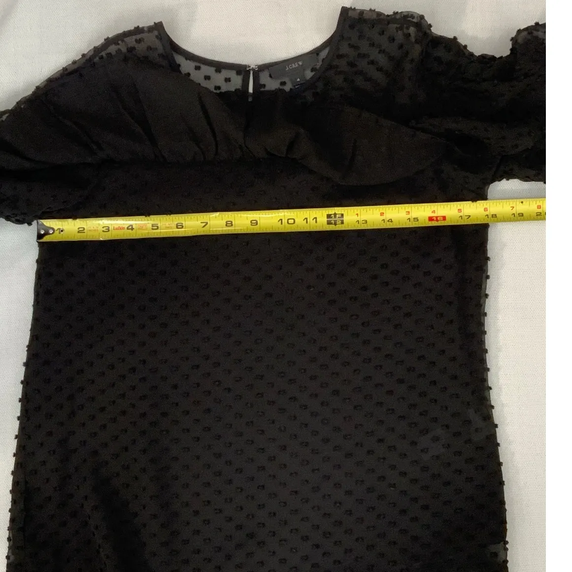 J.Crew women's‎ black silk blend top size 4 - Image 6