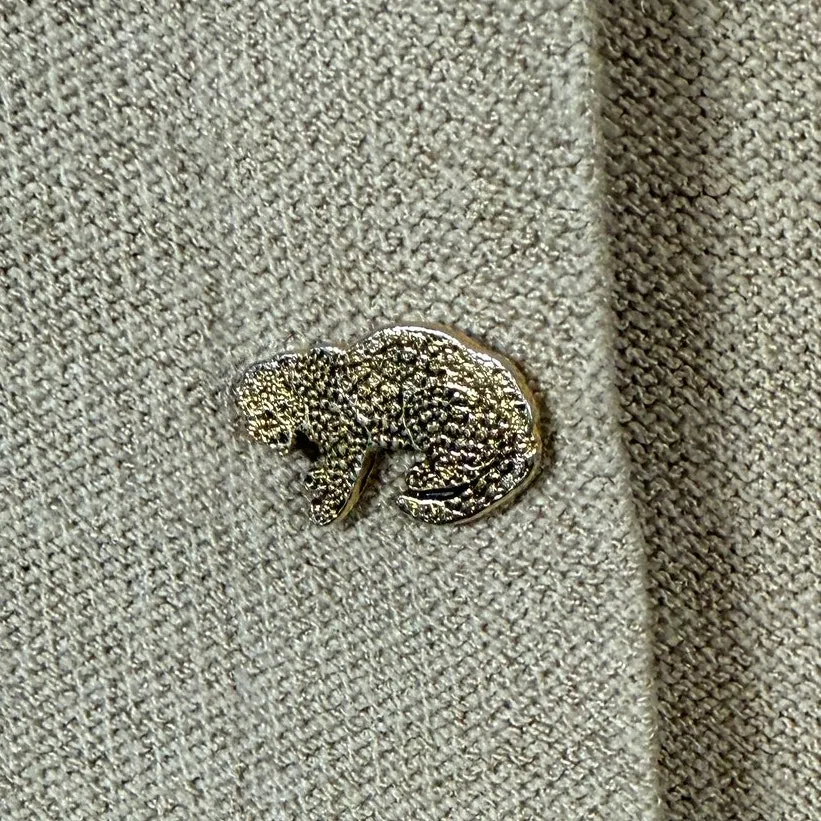 90s Vintage | Beige Wool Long line Cardigan Sweater Unique Gold Buttons | Small - Image 4