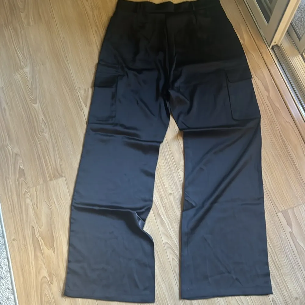 Princess Polly Black Satin Pants - Image 3