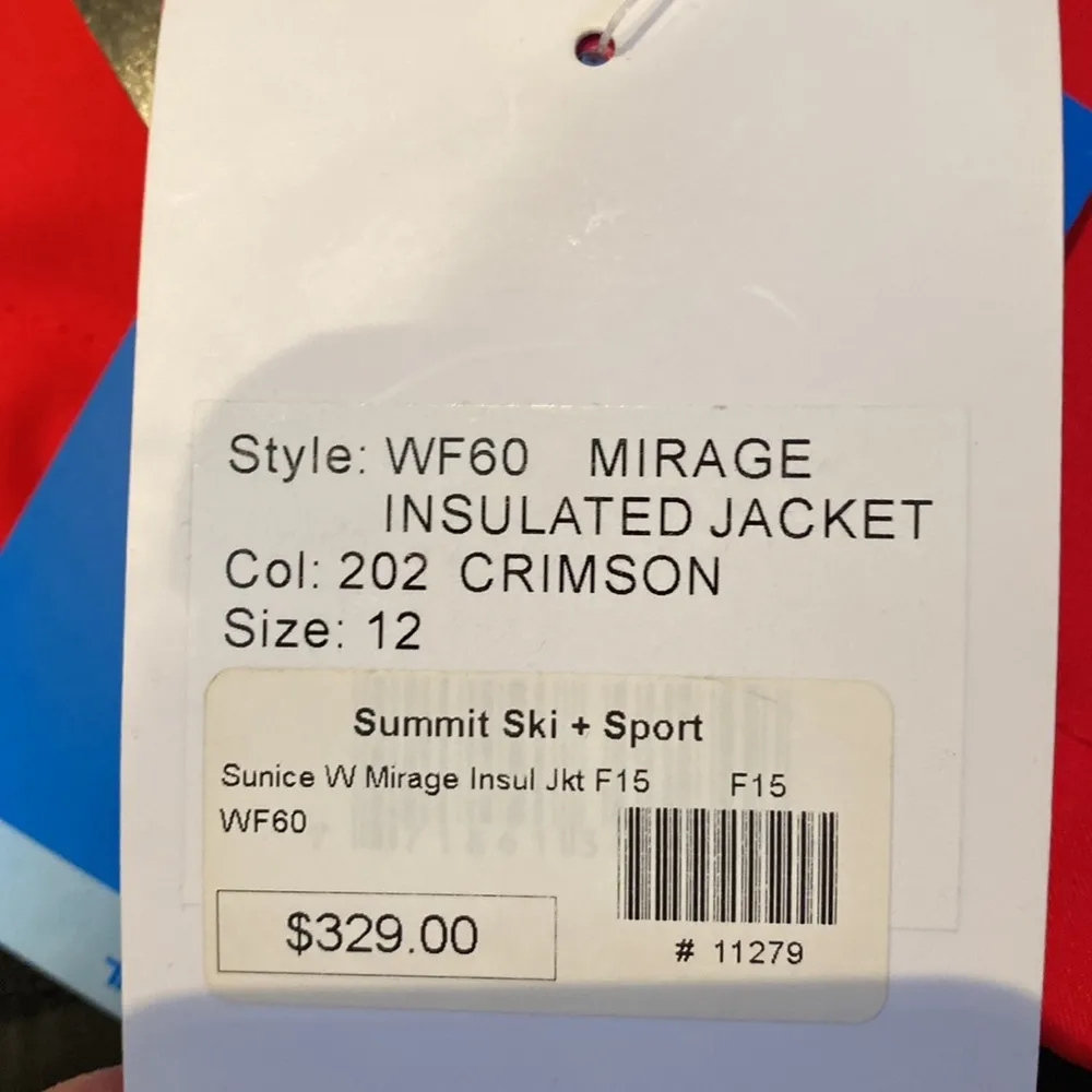 Sunice Mirage red insulated ski snow jacket 12 NWT - Image 9