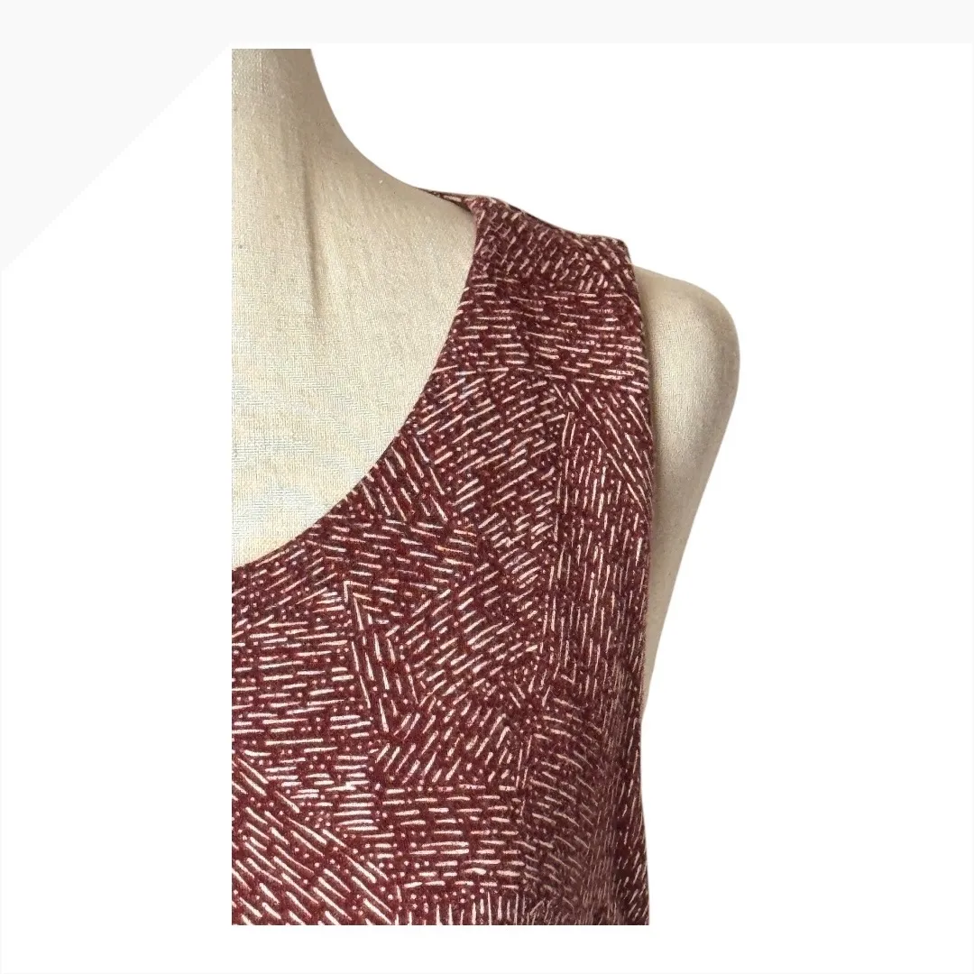 Athleta‎ Dress Women XL Red White Printed Sleeveless Santorini Mini Athletic - Image 6