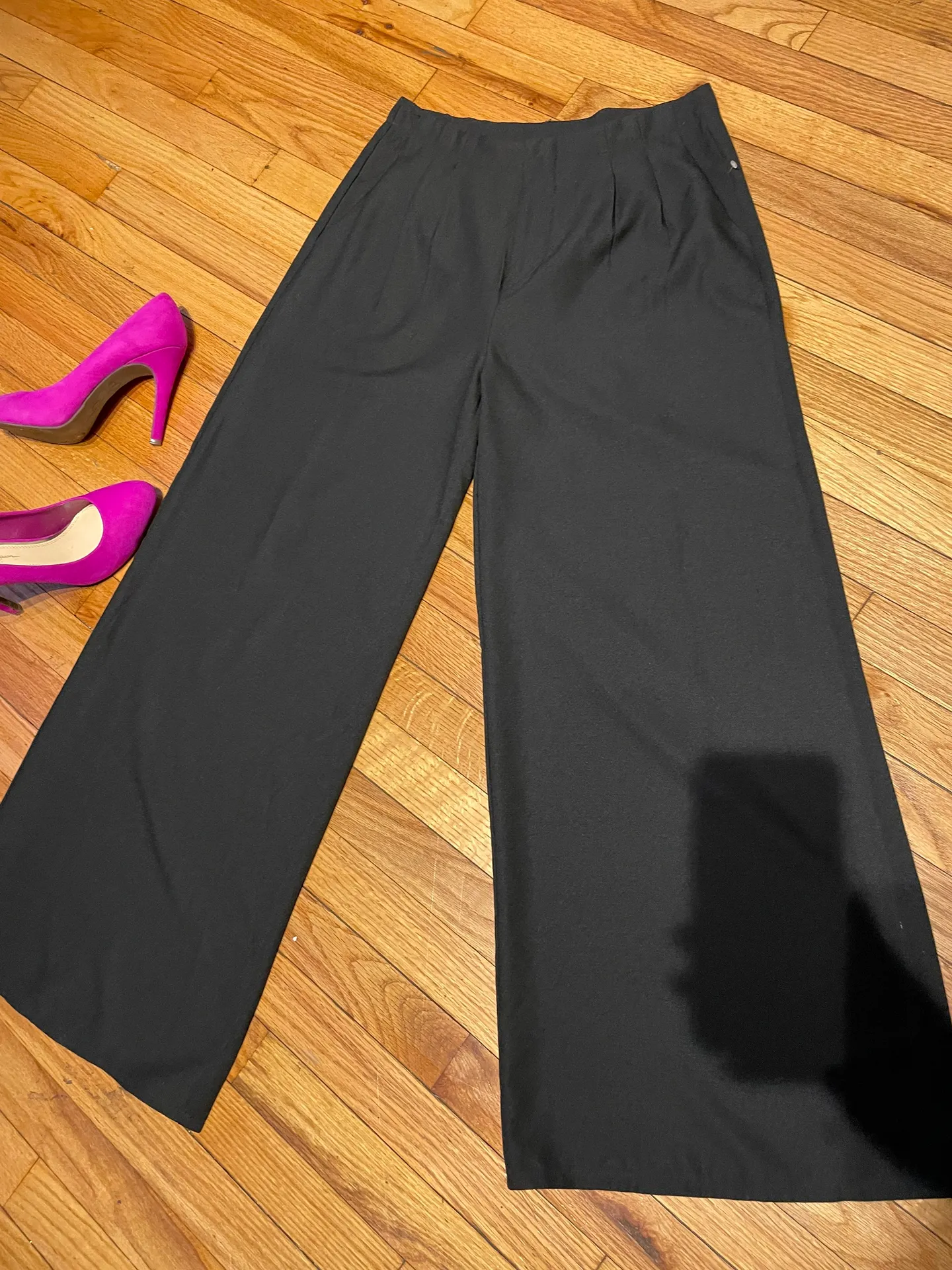 NWOT súper flare leg elephant pinstripe pleated palazzos Whimsgoth  - Image 2