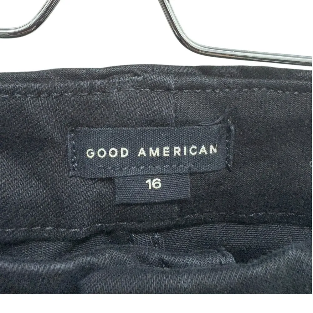 Good American Palazzo Crop High Rise Wide Leg Jeans Size 16 - Image 7