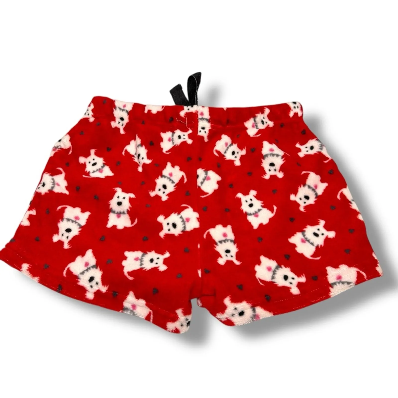 Pillow Talk Dog Print‎ Pajama Shorts Intimates Sleepwear Sz S Red - Image 2