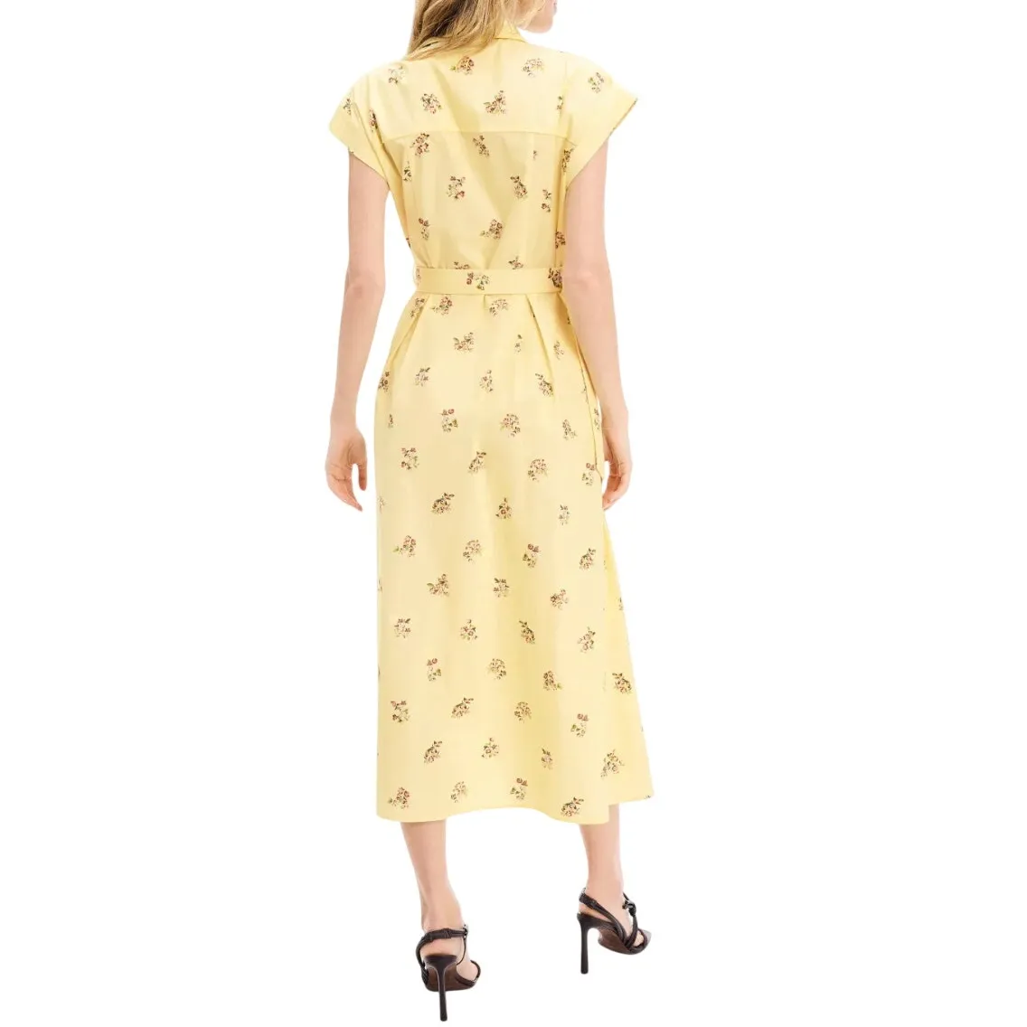 Adam Lippes x RTR Belted Poplin Shirt Dress in Yellow, Size US 2 - Image 3