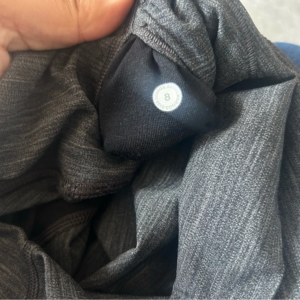 Lululemon Wunder Under Crop High-Rise Full-On Luxtreme 23” Sz 8 Heathered Black - Image 8