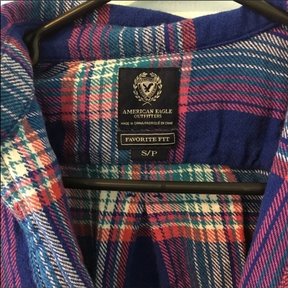 American Eagle Plaid Shirt Size S - Image 3