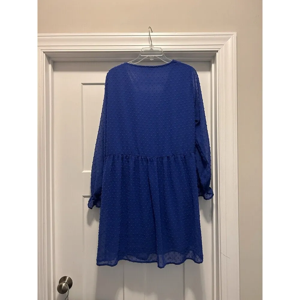 Womens Royal Blue Dress A - Image 5