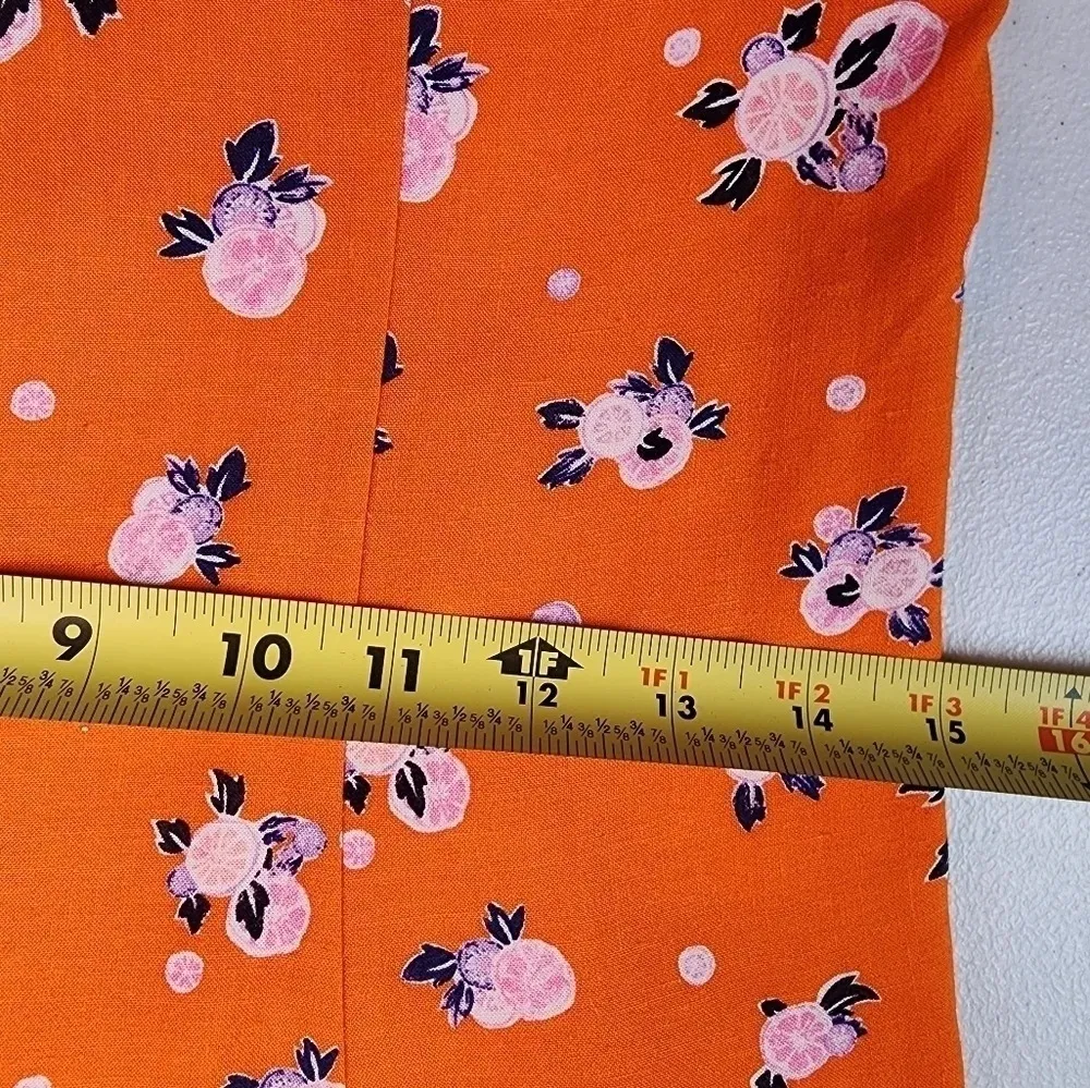 Free People Like a Lady Orange Citrus Floral Mini Dress Lace Up Back S NWT - Image 12