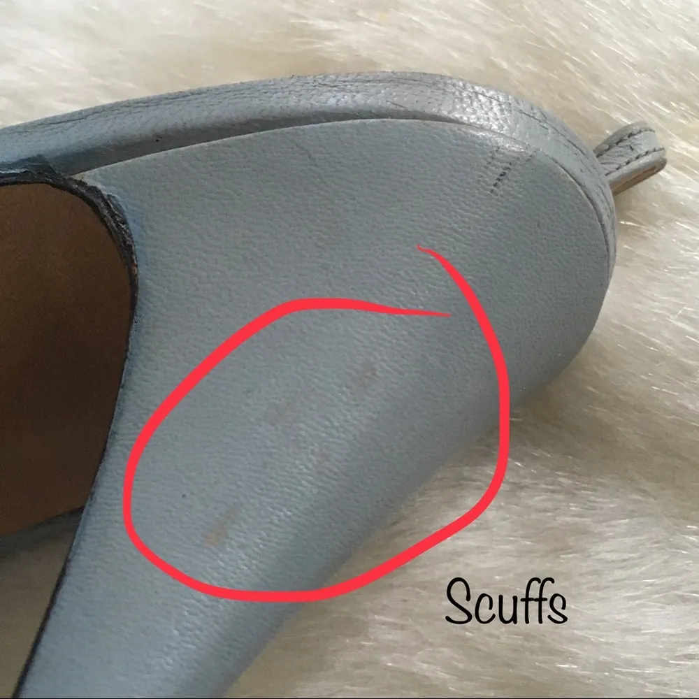 ROSINA FERRAGAMO SCHIAVONE Blue Slingback Heels Size 7M - Image 14