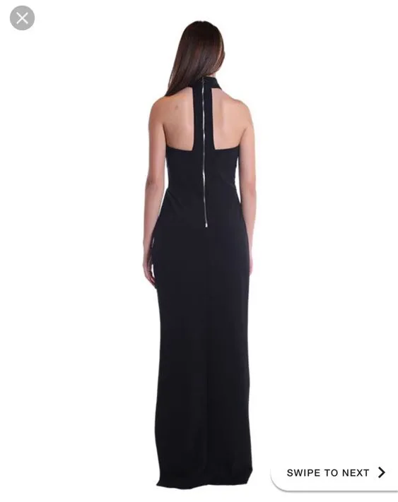 ABS black choker gown - Image 3