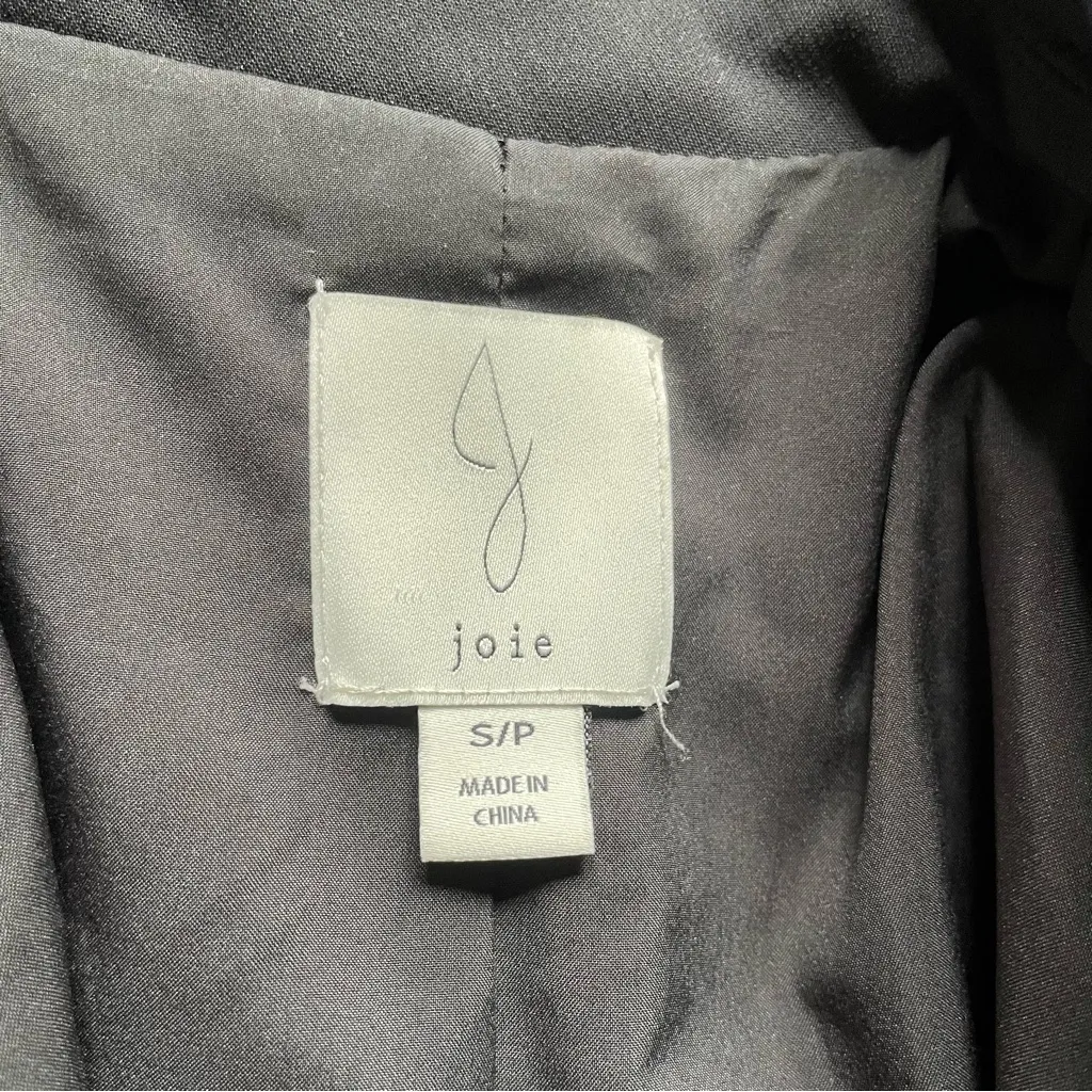 Joie Black Double Breasted Relaxed Fit Blazer Jacket Small - Image 5