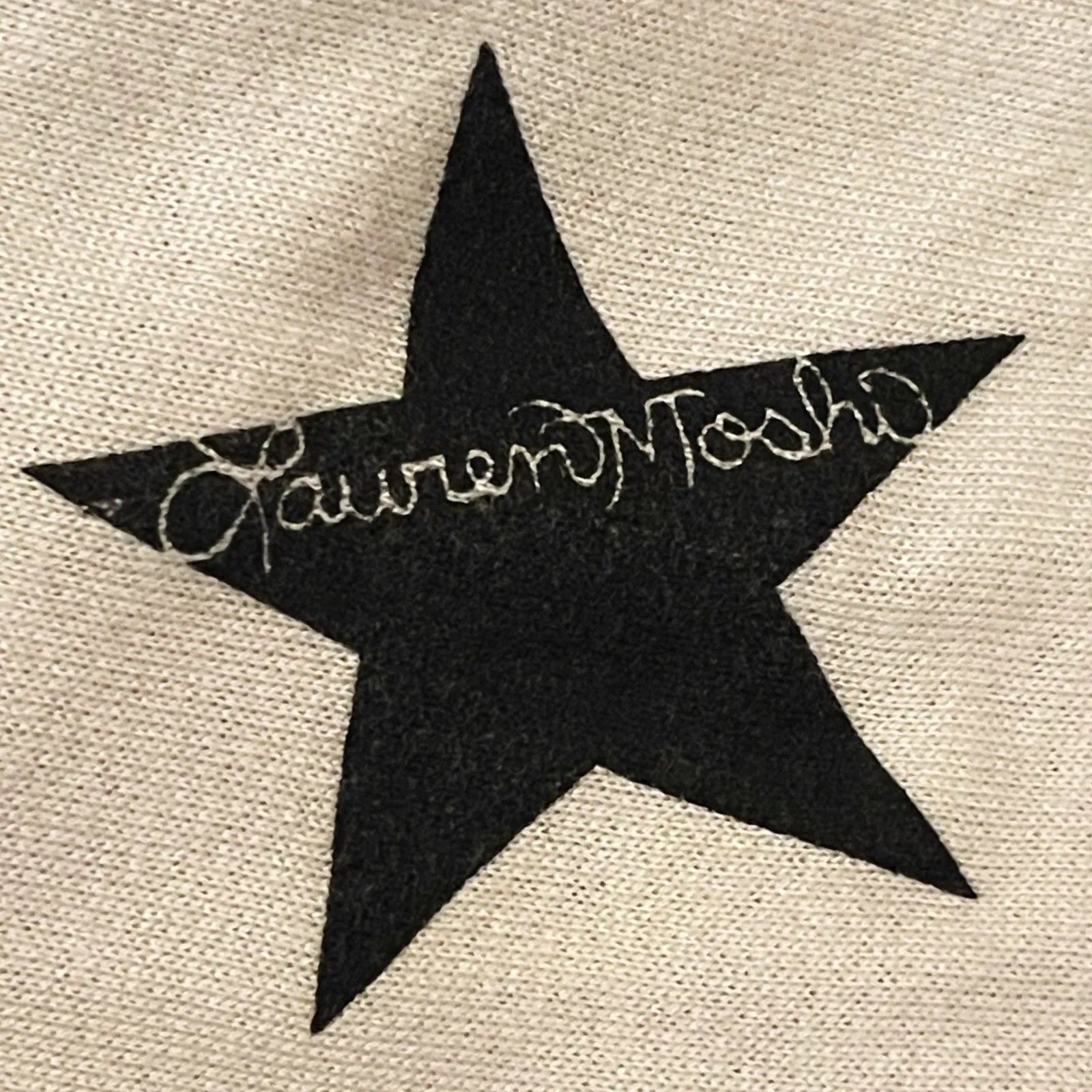 NEW Lauren Moshi S Twany Stars Track Sweat Pants Wide Leg Black Bone NWT - Image 8