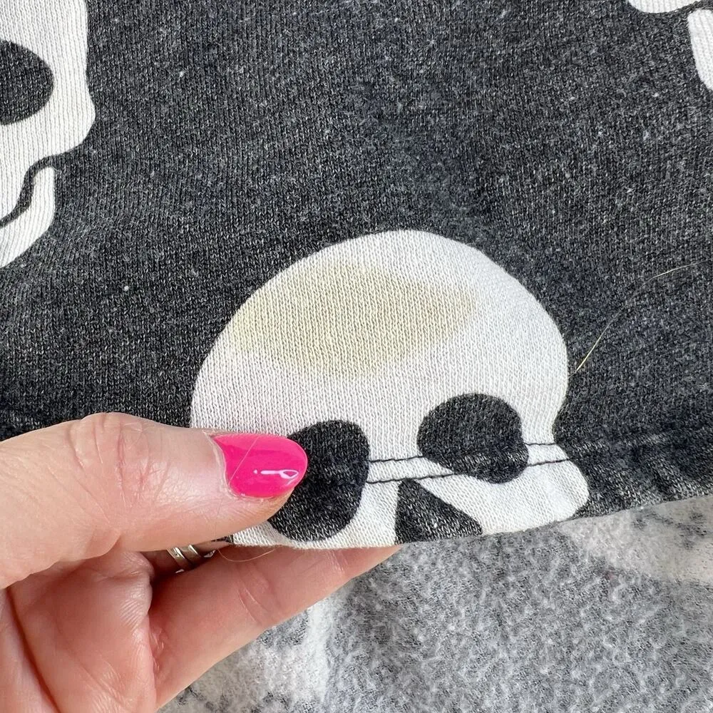 Torrid Plus 1X Sweatshirt Skulls Tunic Classic Fit Cozy Fleece Crew Neck Raglan - Image 9