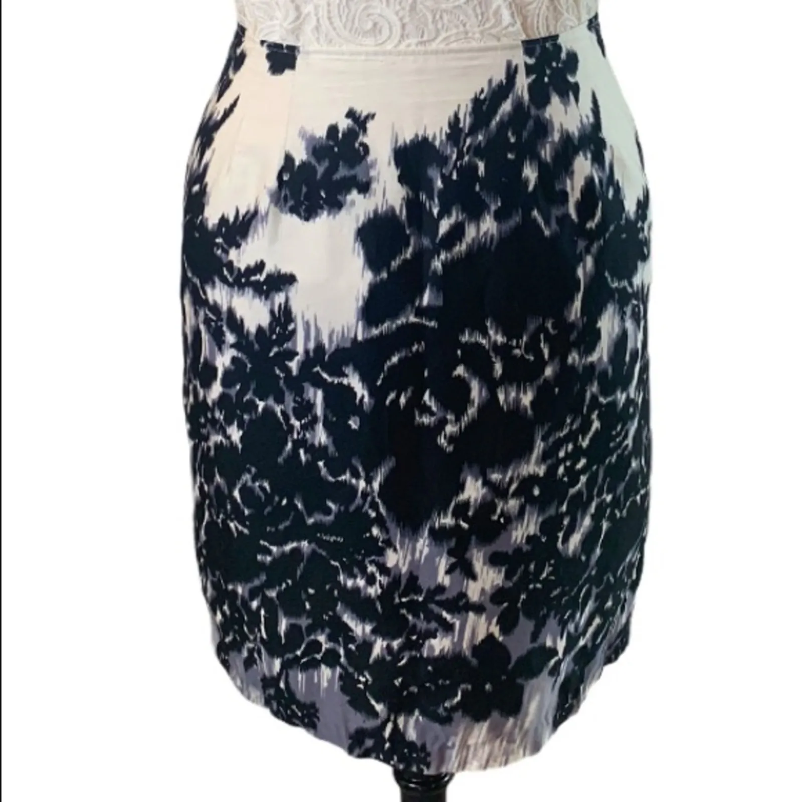 Worthington Knee Length Cream Black Gray Pencil Skirt Women's Plus Size 16 - Image 9