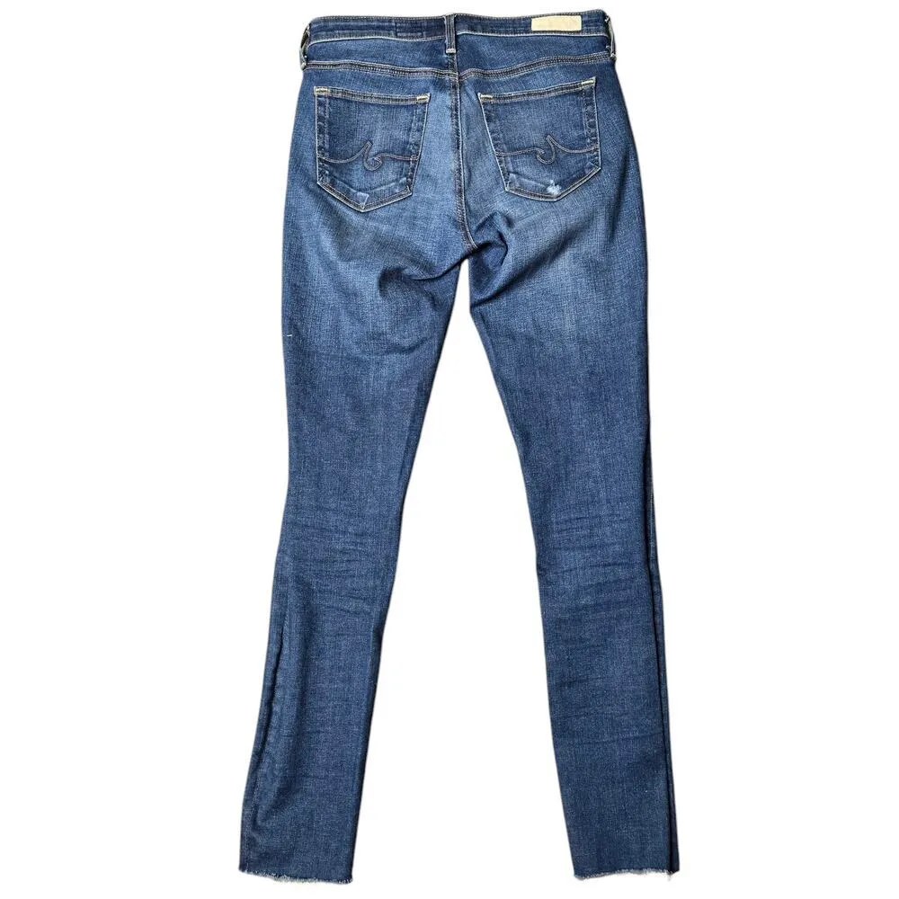 AG Adriano Goldschmied Midi Ankle Mid Rise Legging Ankle Jeans Size: 25 Blue - Image 5