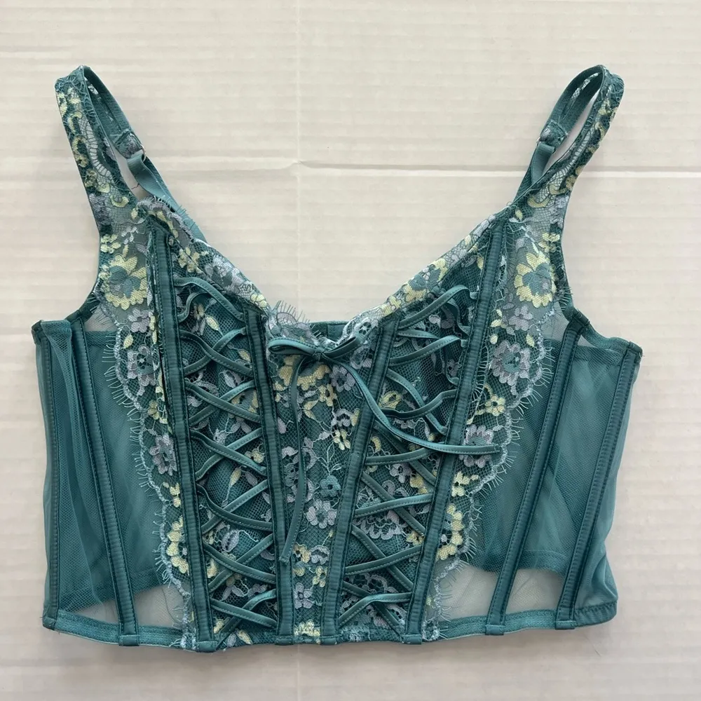 Victorias Secret Blue Teal Corset Top size S/M - Image 7