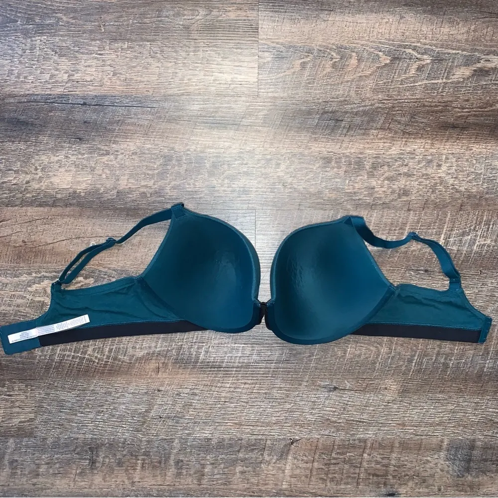 Victoria’s Secret Green Black Bra T-Shirt Push Up Full Coverage 40DD - Image 4