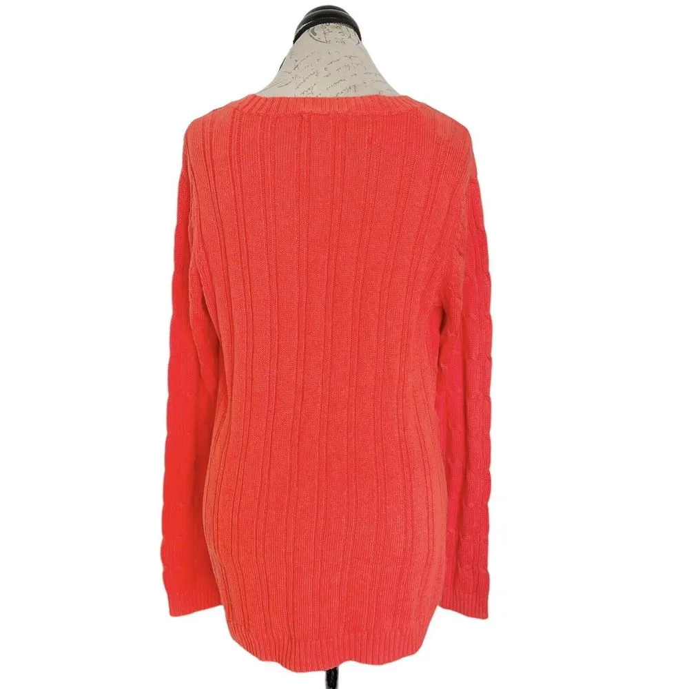 Liz Claiborne Womens  Sweater Size Large Ribbed Cable Knit Round Neckline NWT - Image 3