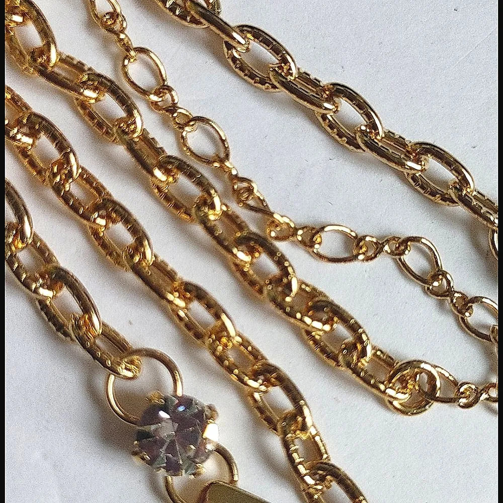 Unique Gold Butterfly Statement Necklace Set - Image 4