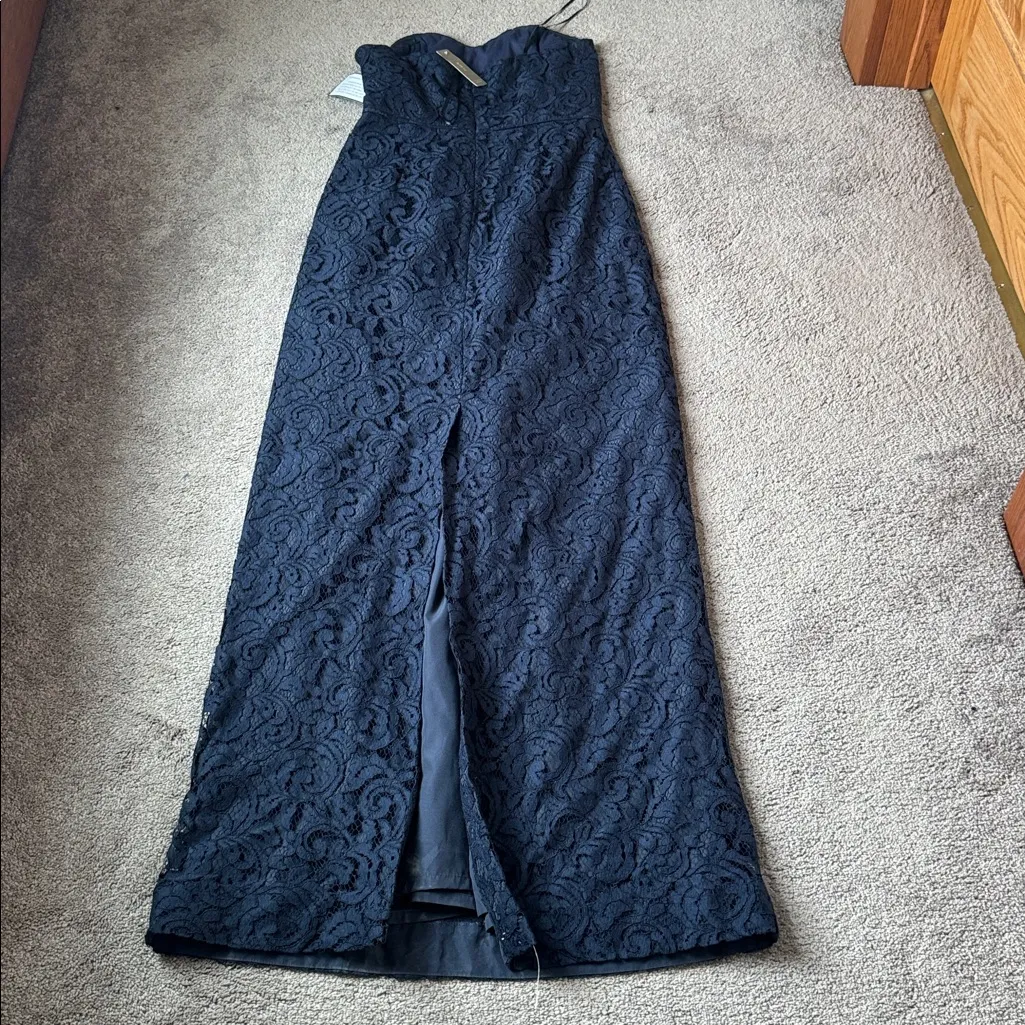 J. Crew Natasha Strapless Navy Lace Bridesmaid Dress SIZE 6 - Image 6