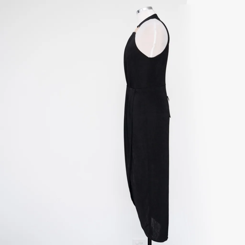 bebe - Halter Ruched Midi Dress - Image 6