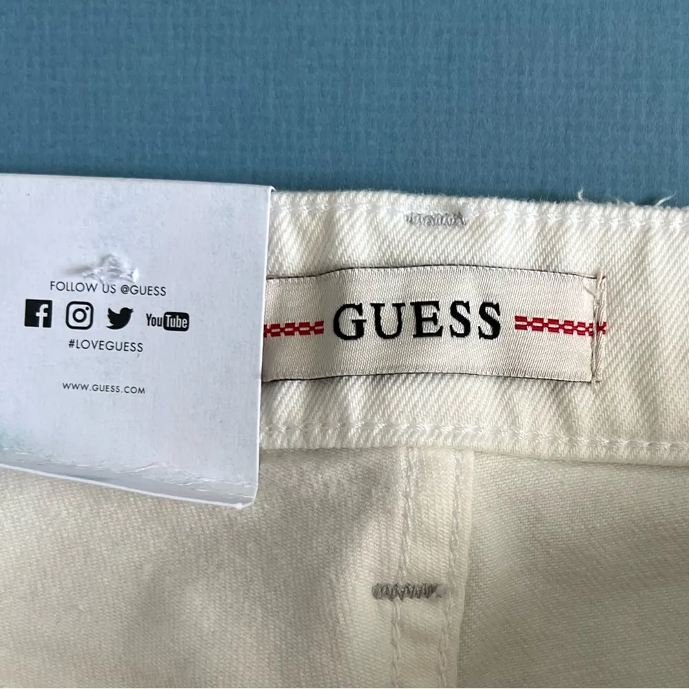 NWT Guess Girly High Rise Straight Leg White Horse Jeans - Image 10