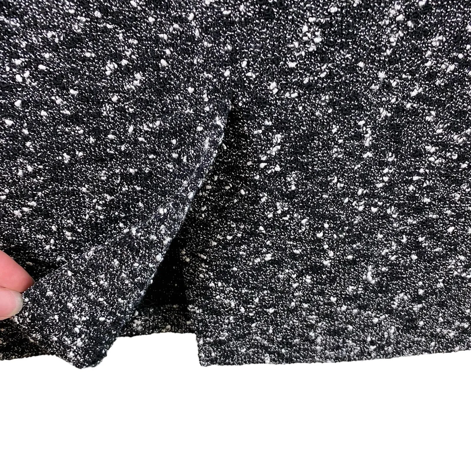 R&M Richards Cap Sleeve Black/White Textured Stretchy Lined Sheath Dress Size 12 - Image 5