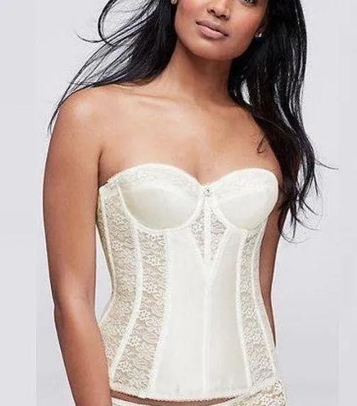 DOMINIQUE Style#8949 Colette Lace Ivory/Cream Corset Bridal Bra Size 36DD (E) - Image 1