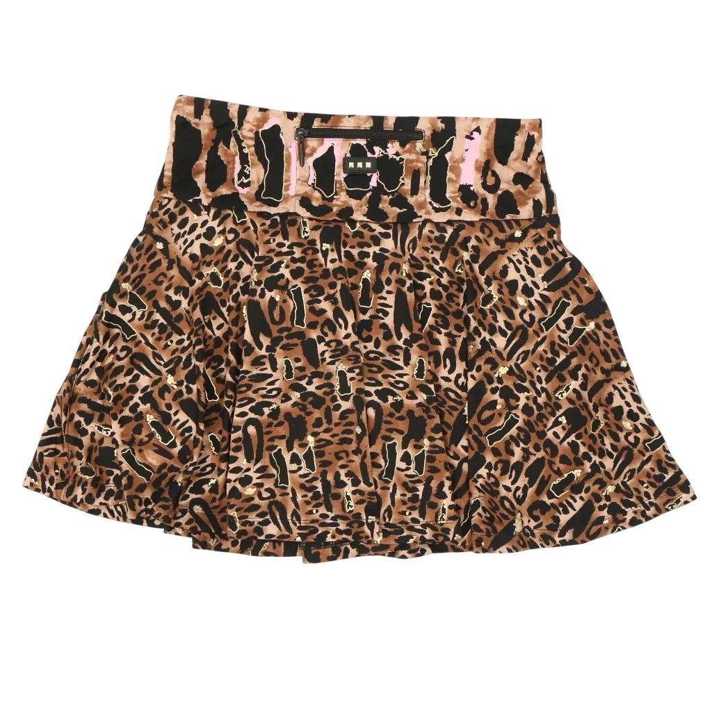 Jamie Sadock Rainforest Skort Skirt Animal Print w/ Pockets 2 Tennis Golf 2 Brown - Image 6