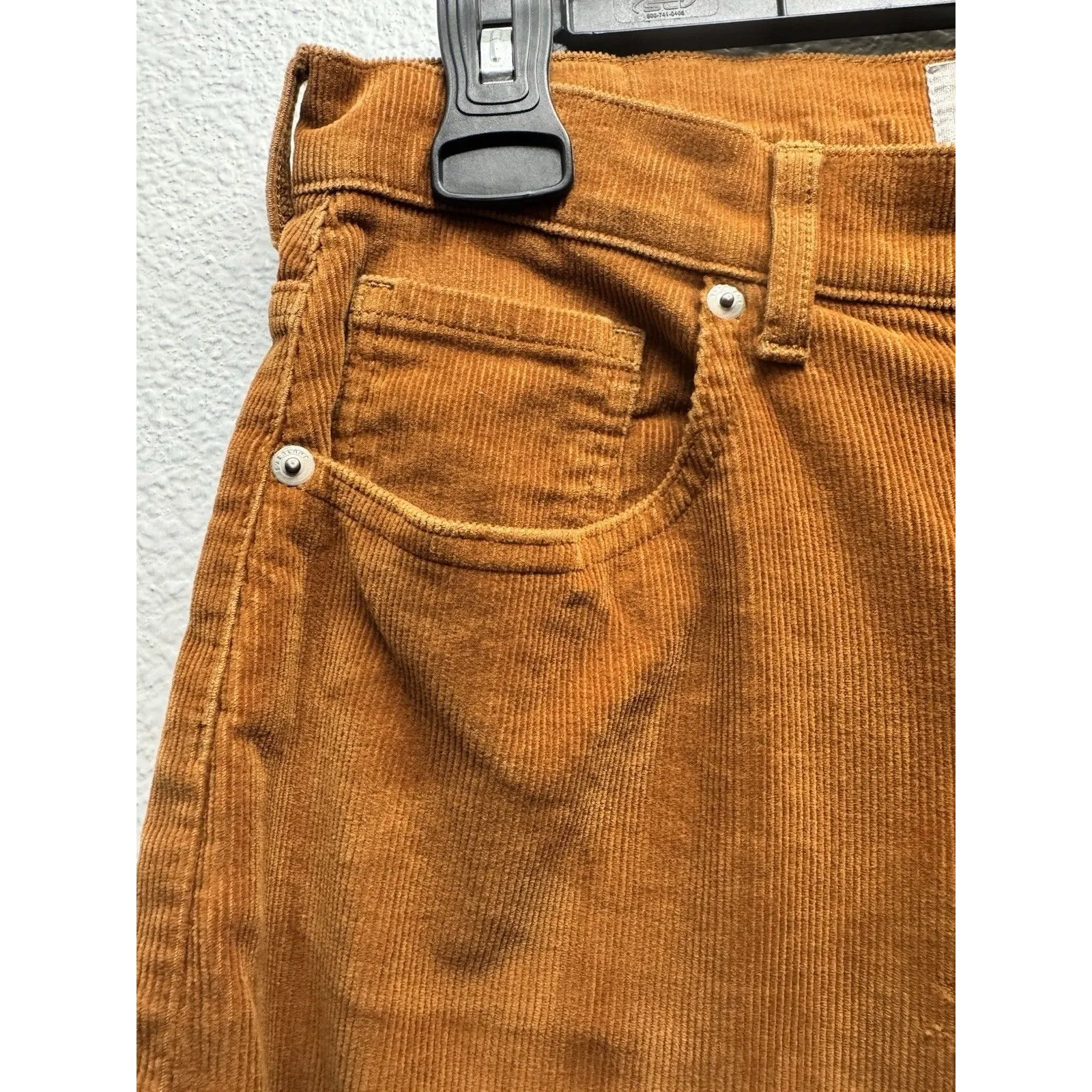Everlane Tan Brown Baby Cord Cheeky Corduroy High Waist Straight Leg Pants Sz 29 - Image 3