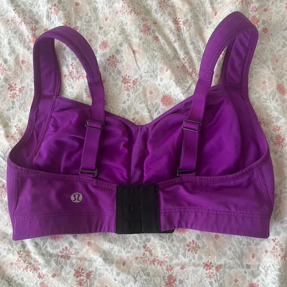 Lululemon adjustable sweetheart neckline Bra/ sports bra bright purple - Image 2