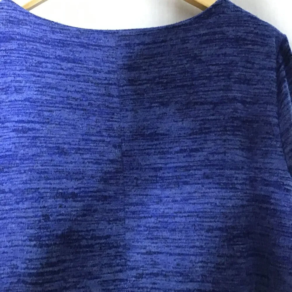 Pure‎ Essence Womens Solid Blue V - Image 4