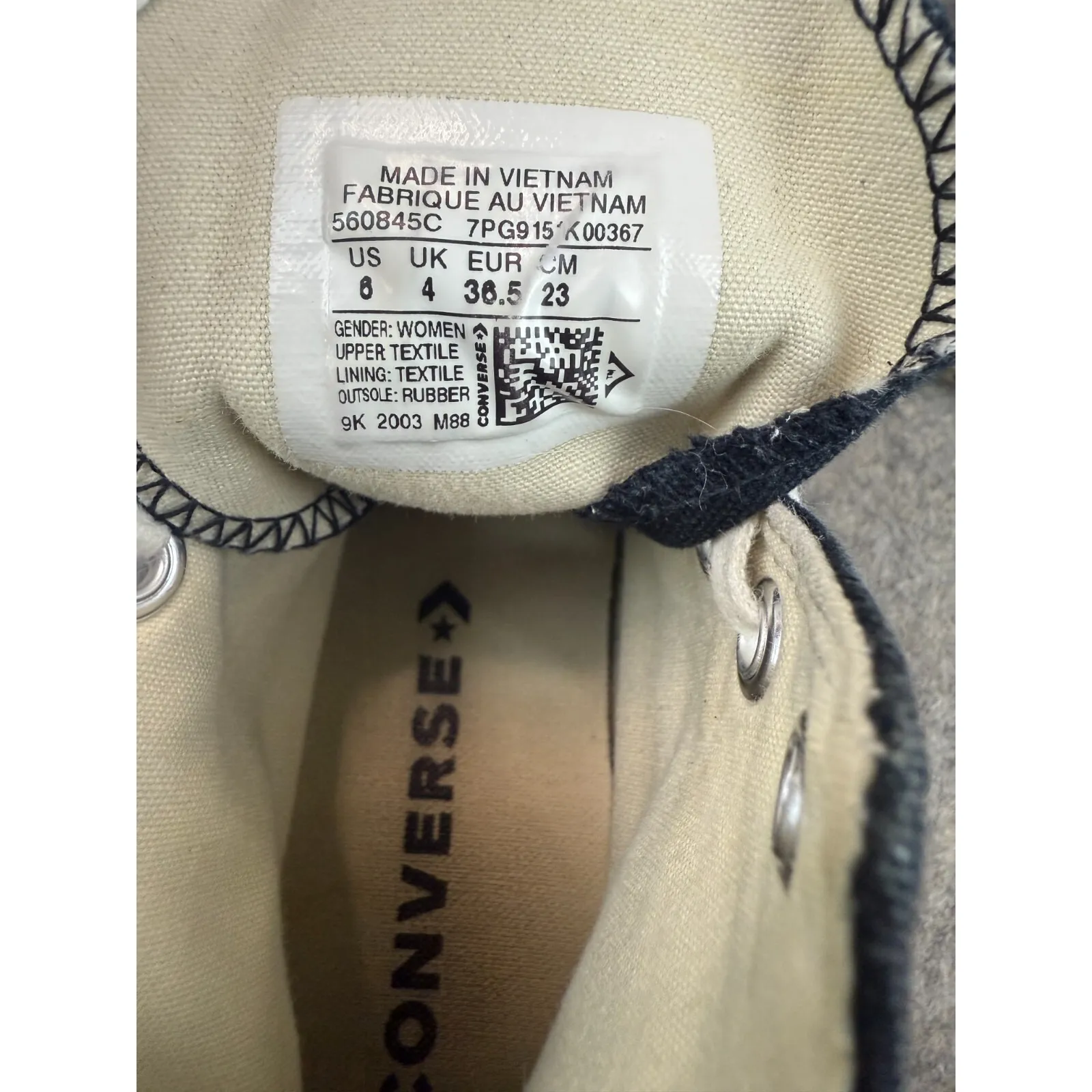 Converse Chuck‎ Taylor All Star Platform High Black Sz 6 - Image 3