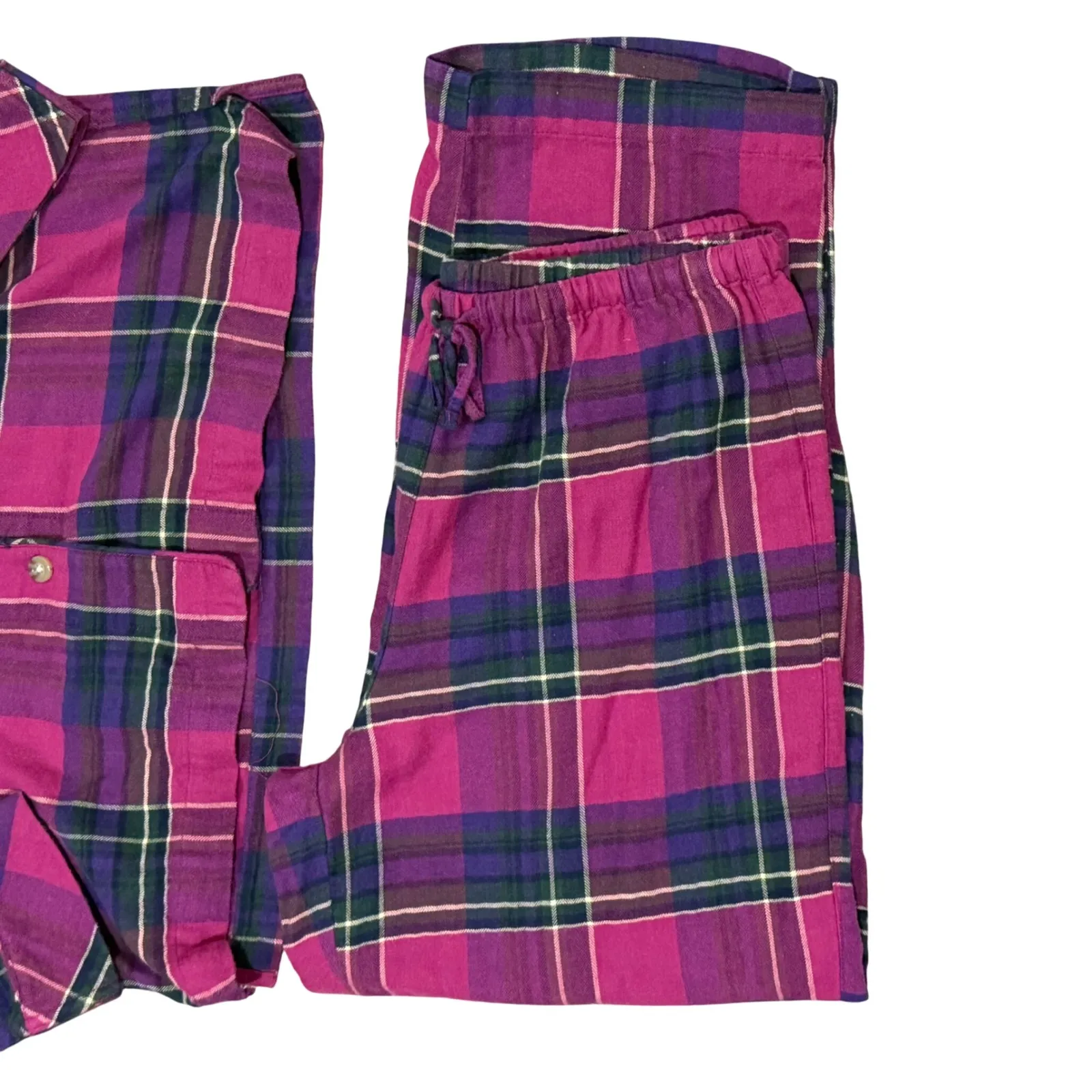 Lauren Ralph Lauren Women Plaid Pajama Set Top Pants Lounge Sleepwear Pink PM - Image 4