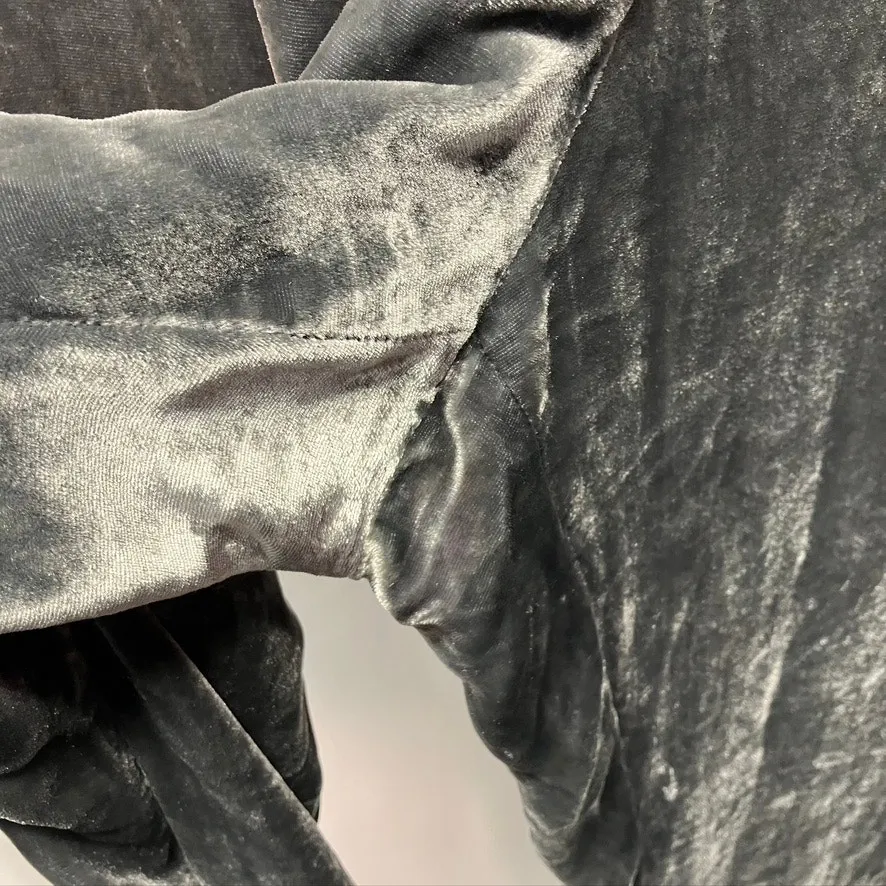 Worth New‎ York Wide Leg Velvet Pants Womens Large Rayon Silk Grey Silver Gray - Image 5