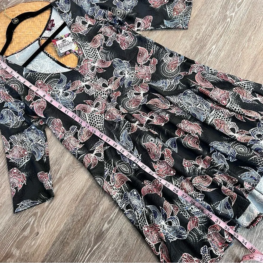 Salaam nwt‎ goldfish printed swing dress - Image 3