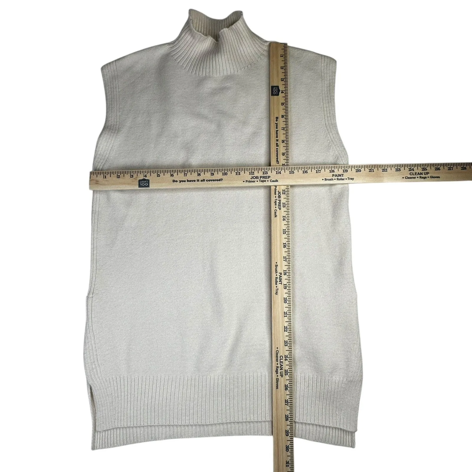 Magaschoni White Sleeveless Sweater Vest‎  Size Medium - Image 5