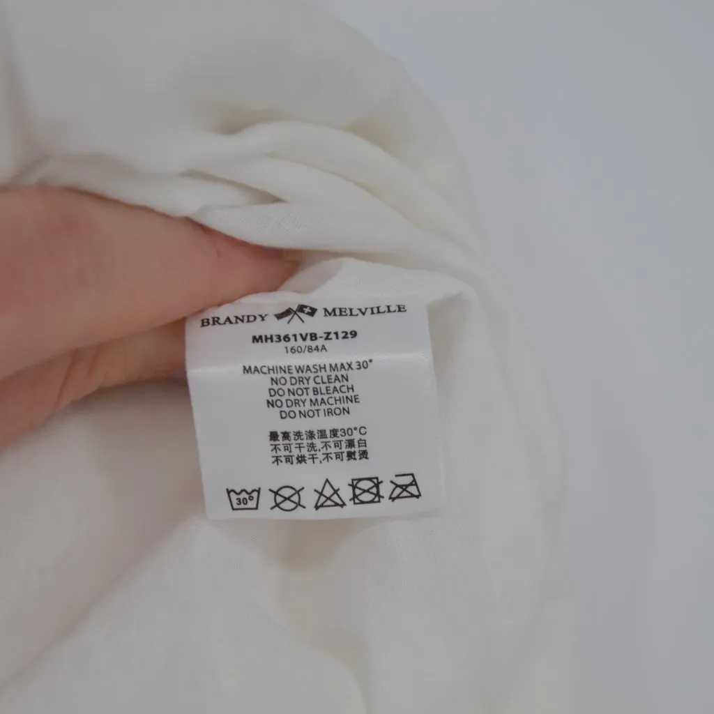 NEW Brandy Melville Nadia Tiered Maxi Skirt White Prairie Flowy Lined Boho Tier - Image 5