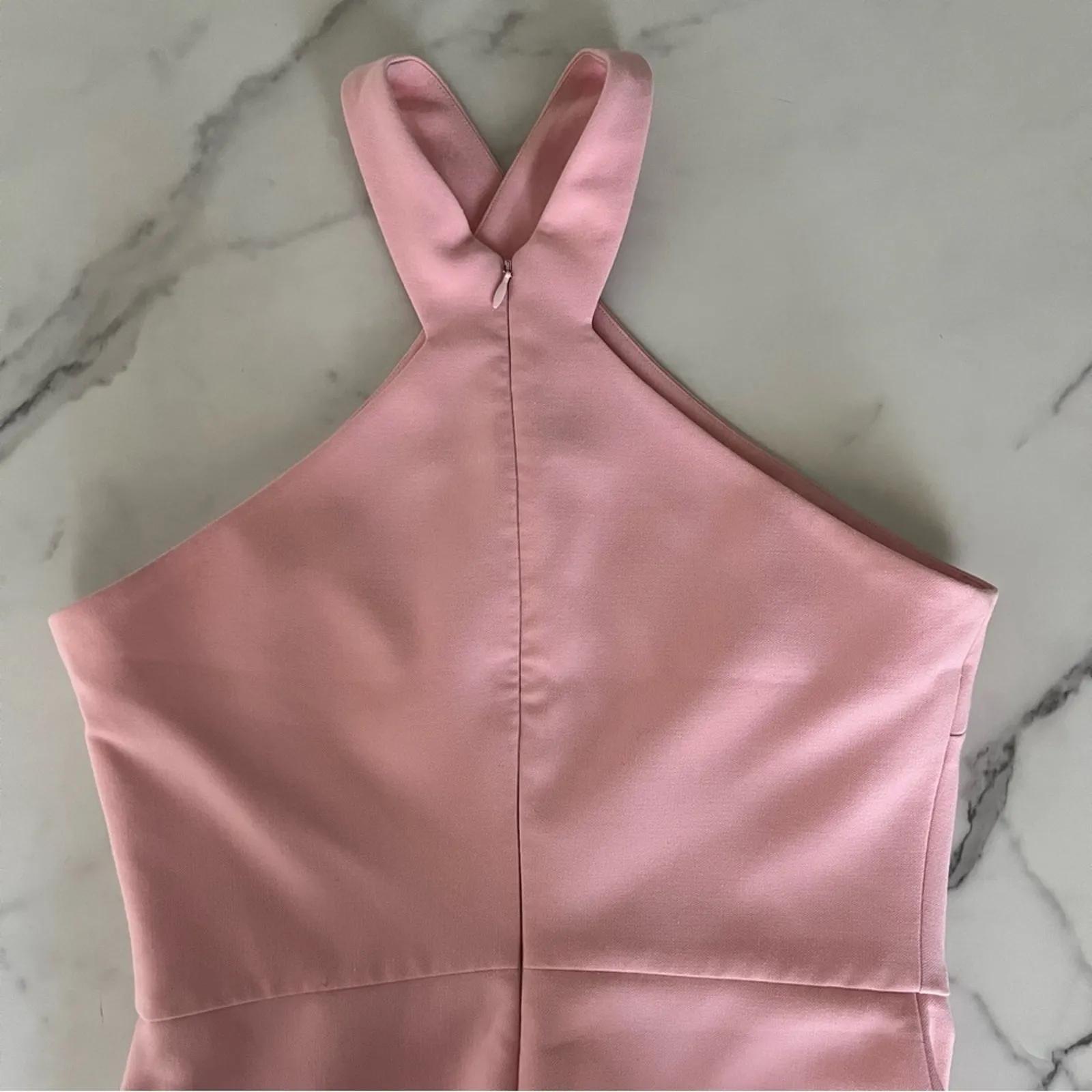 Likely carolyn dress criss cross halter pencil style in peony pink size 6 - Image 8