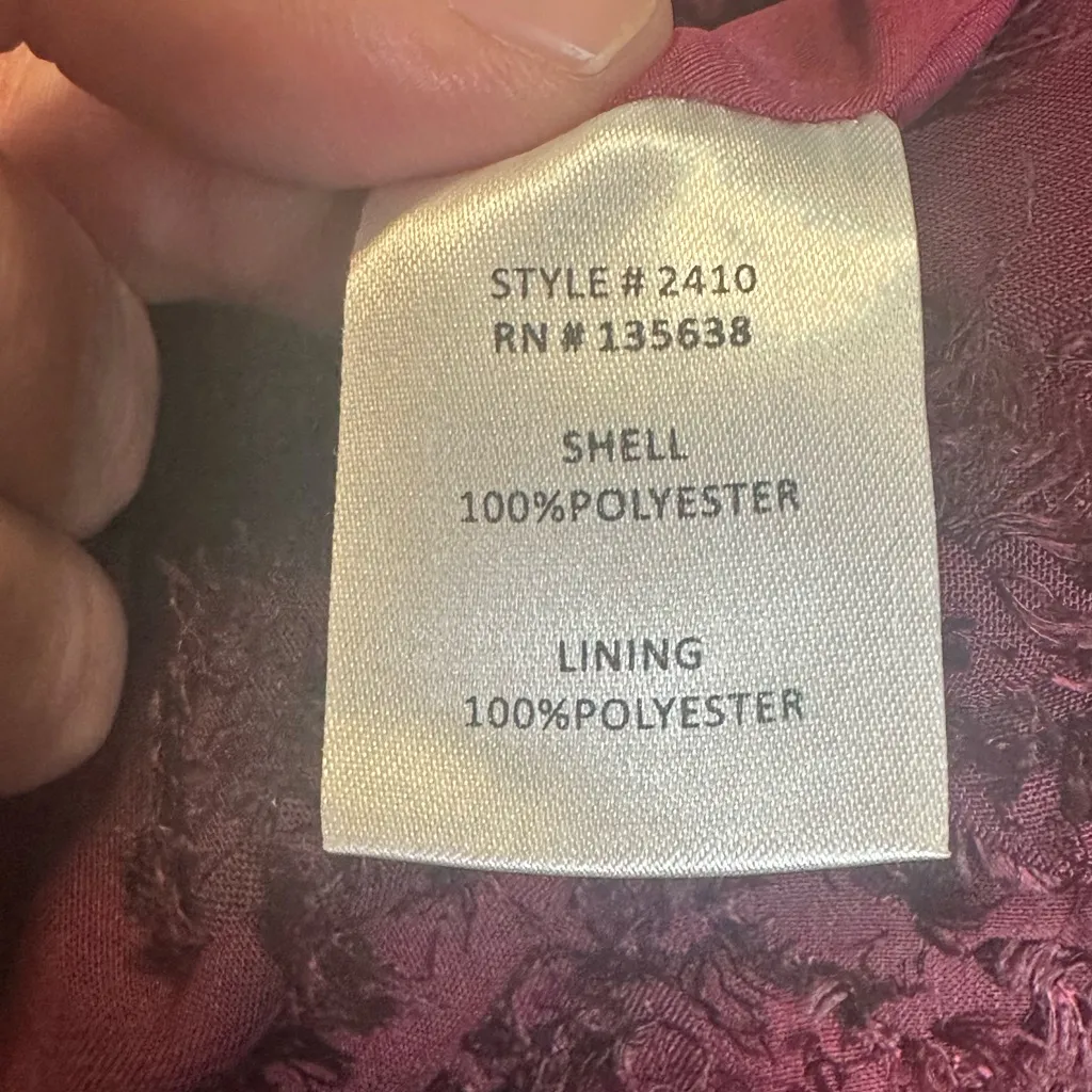 Anthropologie‎ Hutch The Medley Blouse Top Belle Sleeves Burgundy Size Small - Image 4