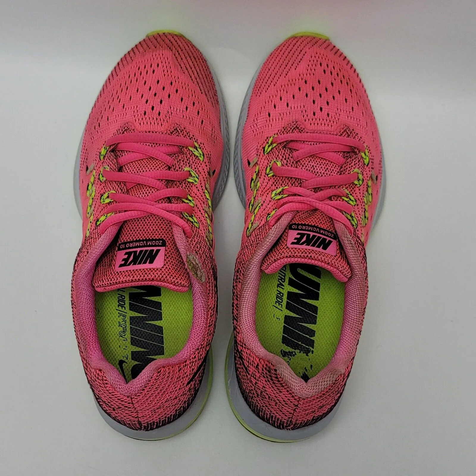 Nike Womens Pink Green Zoom Vomero 10 717441-608 Lace Up Athletic Shoes Size 8.5 - Image 6