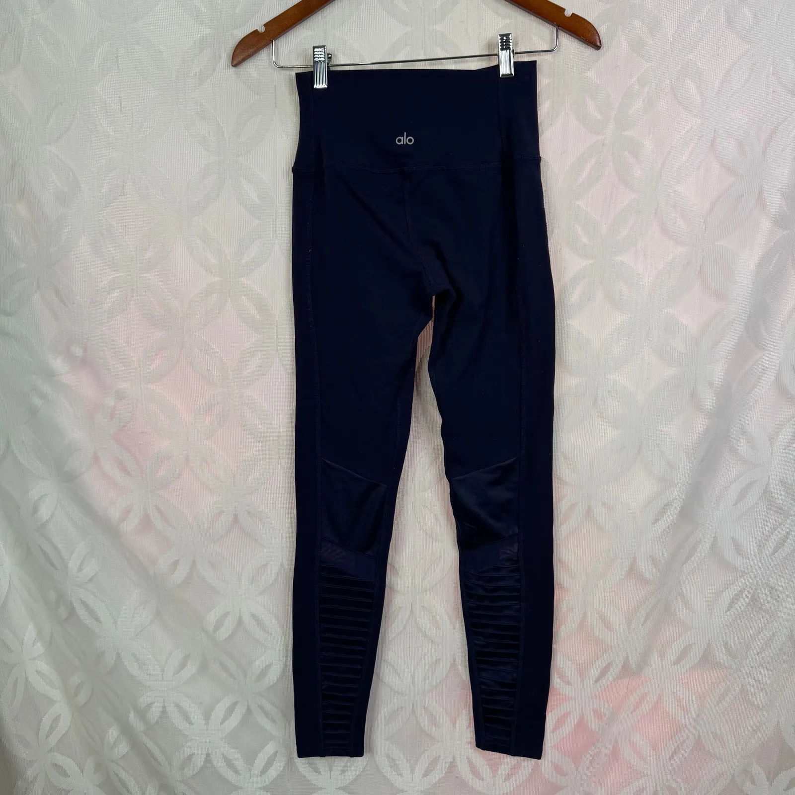 Alo‎ Yoga Moto Leggings Blue High Waist Mesh Size S - Image 9
